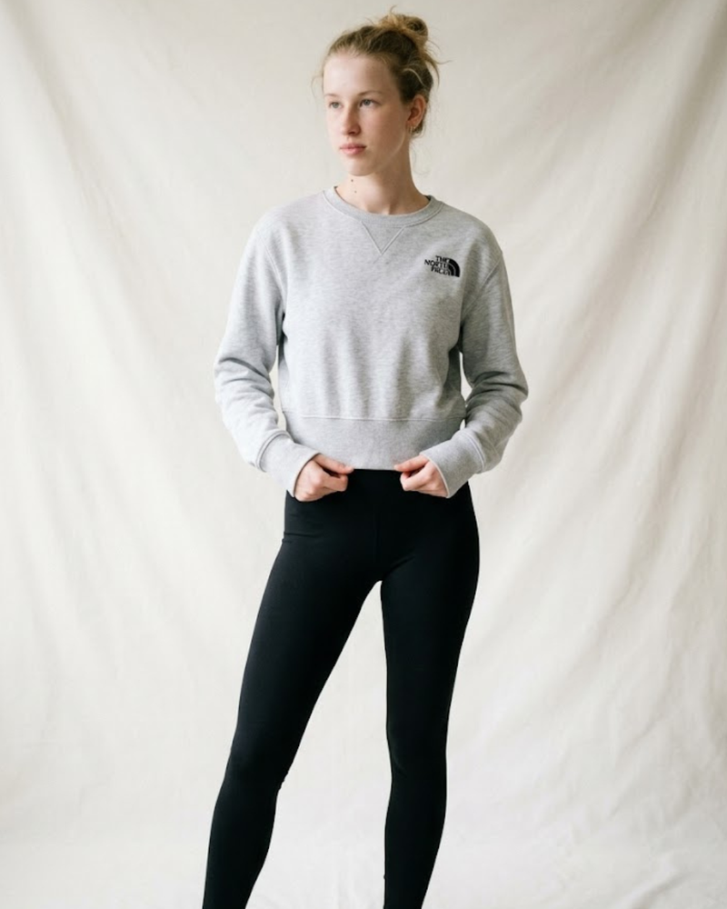 Grey North Face Hoodie Woman