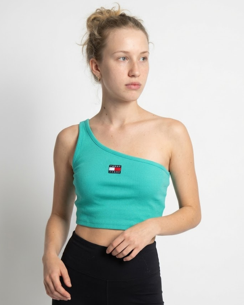 Cyan Crop Top Tommy Hilfiger Woman