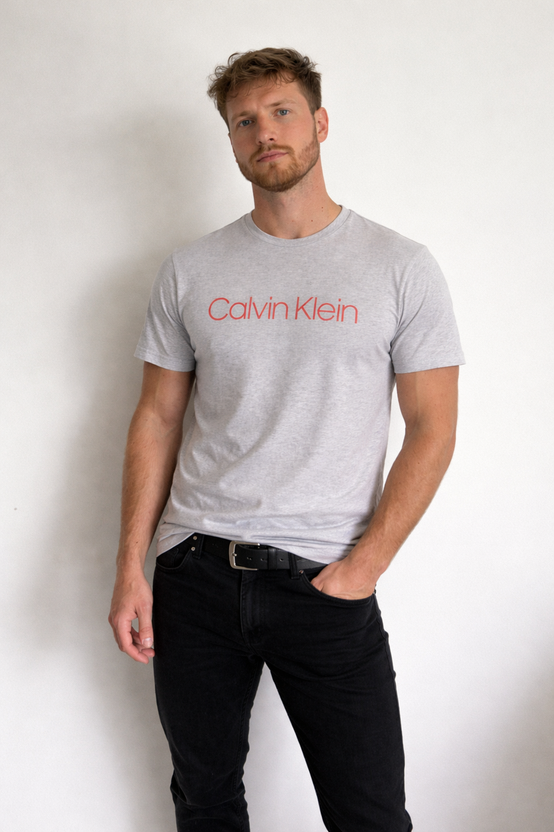 Grey Calvin Klein T-Shirt Men
